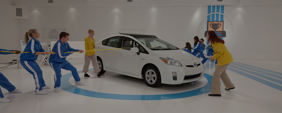 Largest game of tug-of-war through a Prius